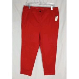 NEW! Talbots The Weekend Chino Red‎ Pants Petites Size 8